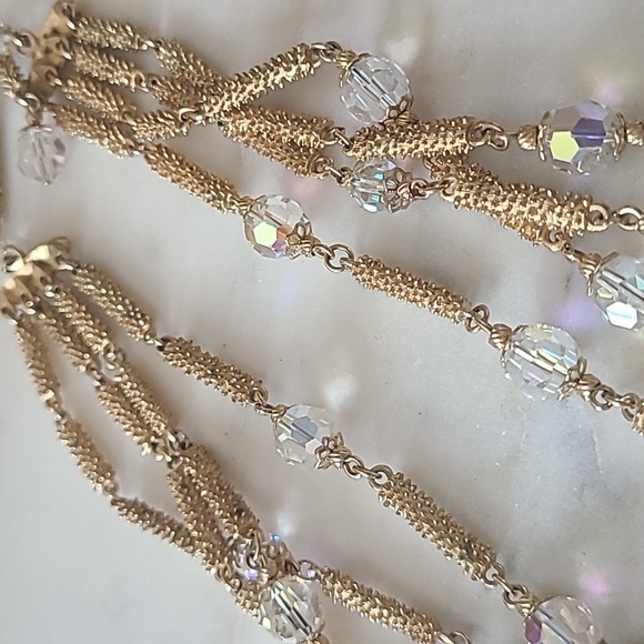 Vintage Vendome Aurora Borealis Brutalist Necklace - Picture 3 of 8